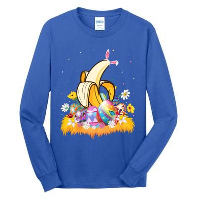 Banana Fruit Lover Easter Egg Funny Banana Easter Sunday Gift Tall Long Sleeve T-Shirt