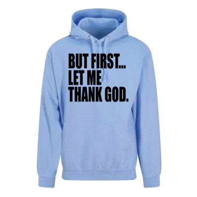 But First Let Me Thank God Gift Unisex Surf Hoodie