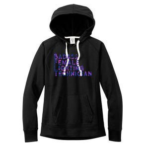 Badass Female Lighting Technician Women's Fleece Hoodie