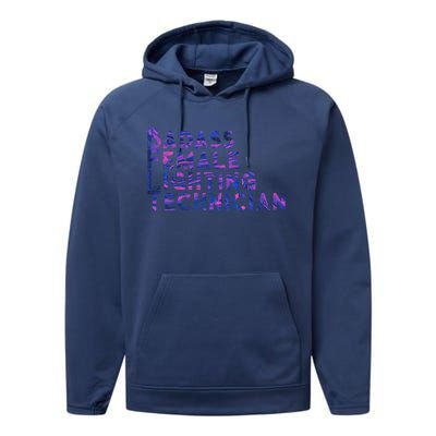 Badass Female Lighting Technician Performance Fleece Hoodie