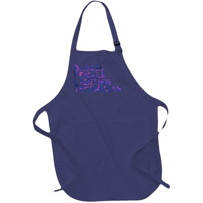 Badass Female Lighting Technician Full-Length Apron With Pockets