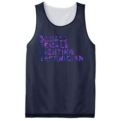 Badass Female Lighting Technician Mesh Reversible Basketball Jersey Tank