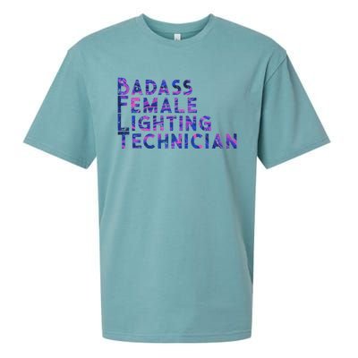 Badass Female Lighting Technician Sueded Cloud Jersey T-Shirt