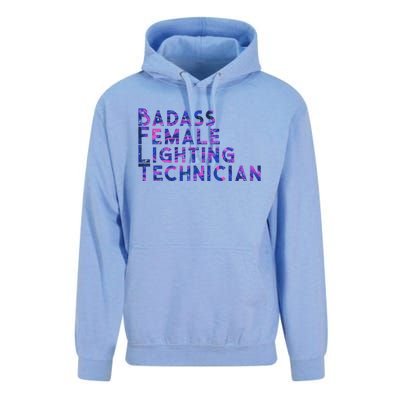 Badass Female Lighting Technician Unisex Surf Hoodie