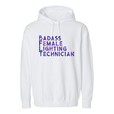 Badass Female Lighting Technician Garment-Dyed Fleece Hoodie