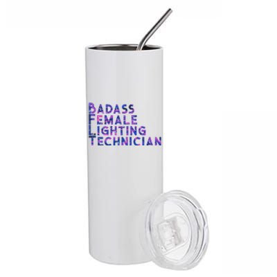 Badass Female Lighting Technician Stainless Steel Tumbler