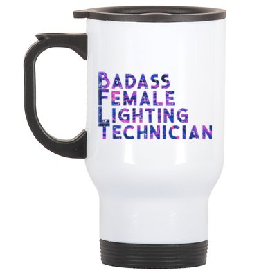 Badass Female Lighting Technician Stainless Steel Travel Mug