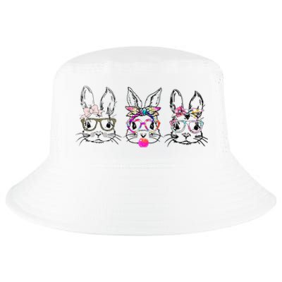 Bunny Face Leopard Glasses Headband Happy Easter Day Cool Comfort Performance Bucket Hat