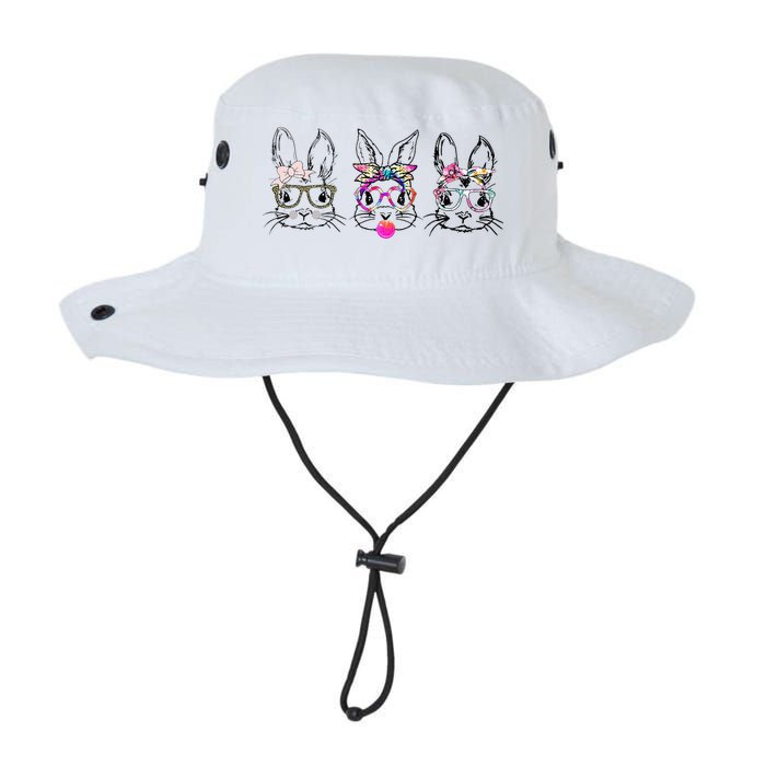 Bunny Face Leopard Glasses Headband Happy Easter Day Legacy Cool Fit Booney Bucket Hat