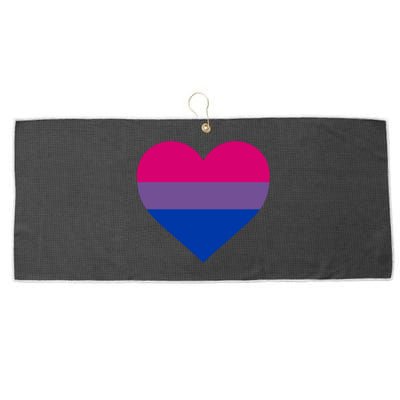 Bisexual Flag Lgbt Love Heart Pocket Print Pride March Gift Large Microfiber Waffle Golf Towel