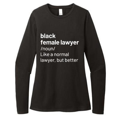 Black Female Lawyer African American Attorney Definition Womens CVC Long Sleeve Shirt