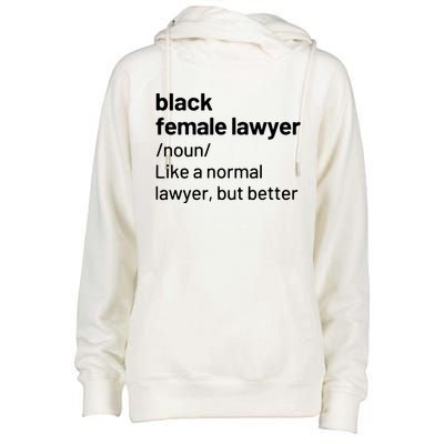 Black Female Lawyer African American Attorney Definition Womens Funnel Neck Pullover Hood