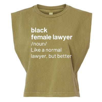 Black Female Lawyer African American Attorney Definition Garment-Dyed Women's Muscle Tee