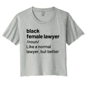 Black Female Lawyer African American Attorney Definition Women's Crop Top Tee