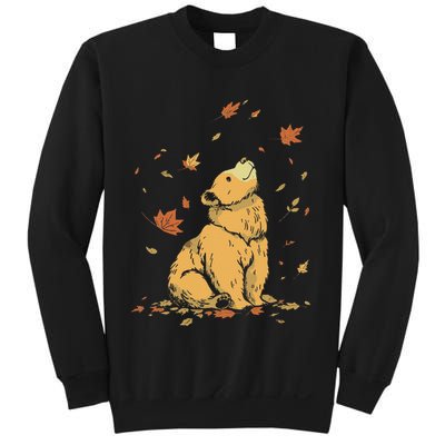 Bear Fall Leaf Tree Hello Autumn Thanksgiving Sweatshirt