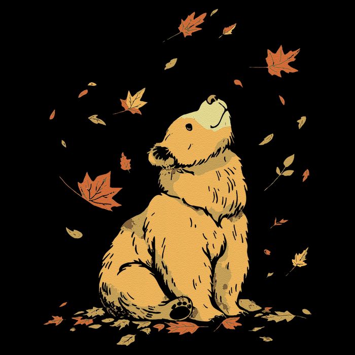 Bear Fall Leaf Tree Hello Autumn Thanksgiving City Backpack