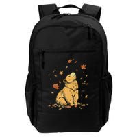 Bear Fall Leaf Tree Hello Autumn Thanksgiving Backpack