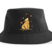 Bear Fall Leaf Tree Hello Autumn Thanksgiving Sustainable Bucket Hat