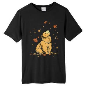 Bear Fall Leaf Tree Hello Autumn Thanksgiving Tall Fusion ChromaSoft Performance T-Shirt