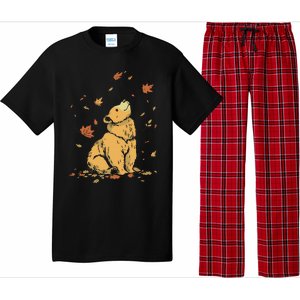 Bear Fall Leaf Tree Hello Autumn Thanksgiving Pajama Set