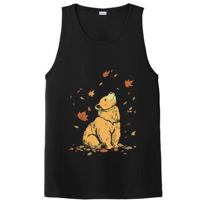 Bear Fall Leaf Tree Hello Autumn Thanksgiving PosiCharge Competitor Tank