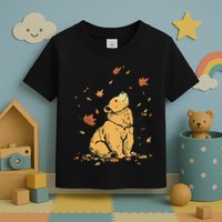 Bear Fall Leaf Tree Hello Autumn Thanksgiving Toddler T-Shirt