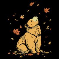 Bear Fall Leaf Tree Hello Autumn Thanksgiving Toddler T-Shirt