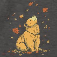 Bear Fall Leaf Tree Hello Autumn Thanksgiving Vector Backpack