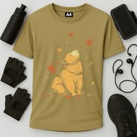 Bear Fall Leaf Tree Hello Autumn Thanksgiving Performance Shirt