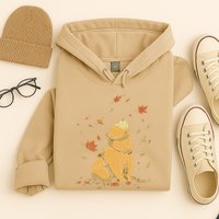 Bear Fall Leaf Tree Hello Autumn Thanksgiving Hoodie