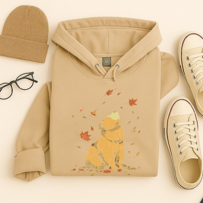 Bear Fall Leaf Tree Hello Autumn Thanksgiving Hoodie