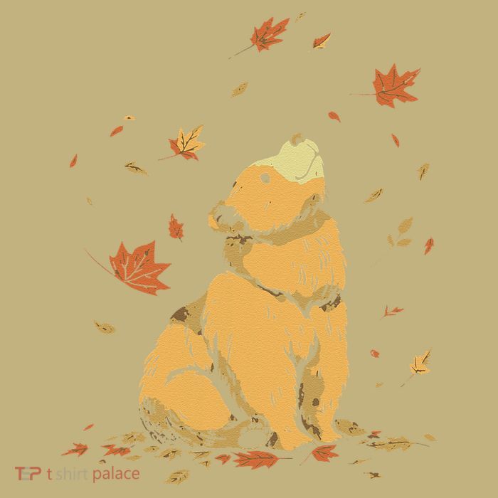 Bear Fall Leaf Tree Hello Autumn Thanksgiving T-Shirt