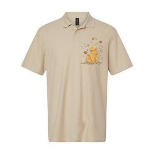 Bear Fall Leaf Tree Hello Autumn Thanksgiving Softstyle Adult Sport Polo