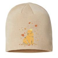Bear Fall Leaf Tree Hello Autumn Thanksgiving Sustainable Beanie