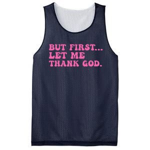 But First Let Me Thank God Women Quote Believer Mesh Reversible Basketball Jersey Tank