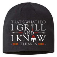 BBQ Food Lover Thats What I Do I Grill And I Know Things Sustainable Beanie