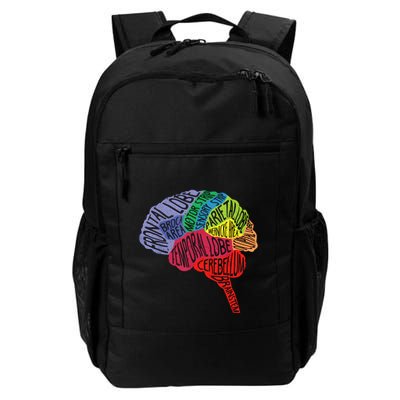 Brain Frontal Lobe Temporal Lobe Cerebellum Brainstem Funny Gift Daily Commute Backpack