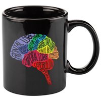 Brain Frontal Lobe Temporal Lobe Cerebellum Brainstem Funny Gift 11oz C Handle Ceramic Mug