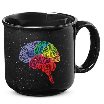 Brain Frontal Lobe Temporal Lobe Cerebellum Brainstem Funny Gift 15oz Campfire Ceramic Mug