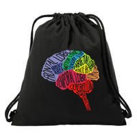 Brain Frontal Lobe Temporal Lobe Cerebellum Brainstem Funny Gift Drawstring Bag