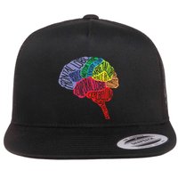Brain Frontal Lobe Temporal Lobe Cerebellum Brainstem Funny Gift Flat Bill Trucker Hat