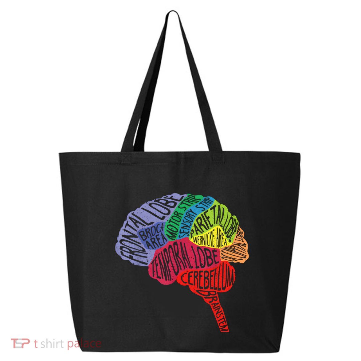 Brain Frontal Lobe Temporal Lobe Cerebellum Brainstem Funny Gift 25L Jumbo Tote