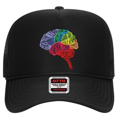 Brain Frontal Lobe Temporal Lobe Cerebellum Brainstem Funny Gift Trucker Hat
