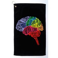 Brain Frontal Lobe Temporal Lobe Cerebellum Brainstem Funny Gift Golf Towel