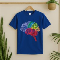 Brain Frontal Lobe Temporal Lobe Cerebellum Brainstem Funny Gift T-Shirt