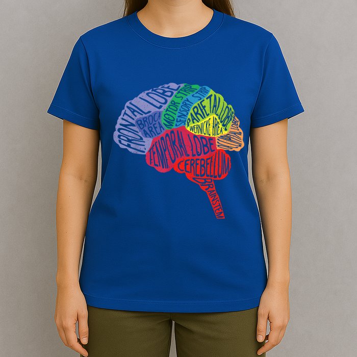 Brain Frontal Lobe Temporal Lobe Cerebellum Brainstem Funny Gift T-Shirt