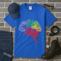 Brain Frontal Lobe Temporal Lobe Cerebellum Brainstem Funny Gift Tall T-Shirt