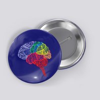 Brain Frontal Lobe Temporal Lobe Cerebellum Brainstem Funny Gift Button