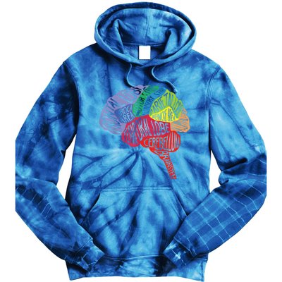 Brain Frontal Lobe Temporal Lobe Cerebellum Brainstem Funny Gift Tie Dye Hoodie