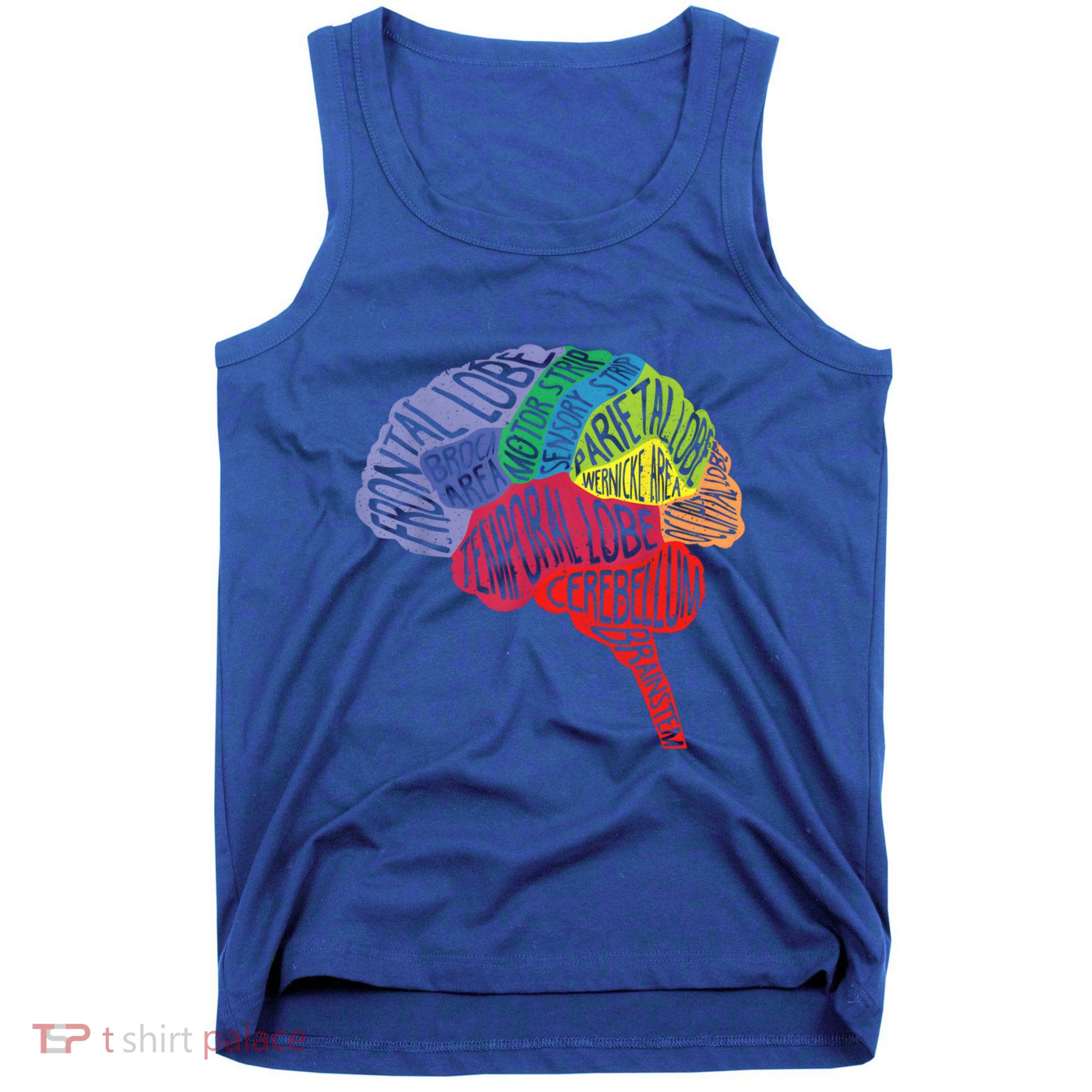 Brain Frontal Lobe Temporal Lobe Cerebellum Brainstem Funny Gift Tank Top